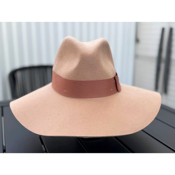 Brixton Supply Company Piper Blush Wool Floppy Felt Panama Hat SZ S (7 = 56 CM) - Picture 1 of 12